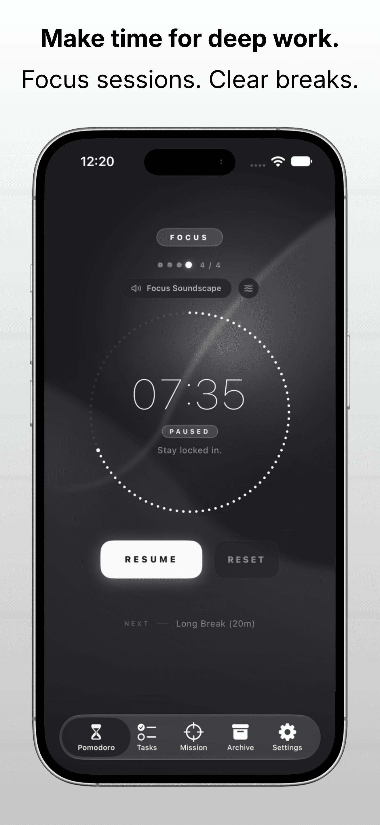 Make time for deep work. Focus sessions. Clear breaks.